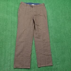 Peter Millar Pants Mens 34x30 Brown Straight Leg 100% Cotton Casual Classic - A3